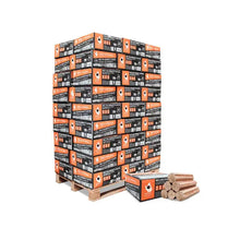 Laden Sie das Bild in den Galerie-Viewer, Heizfuxx BBQ Buchenholzbriketts 972 kg Palette (54 x 18 kg) – Premium Grill- &amp; Feuerstellenbriketts aus Buche