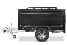Laden Sie das Bild in den Galerie-Viewer, TPV Kofferanhänger 1300kg KT-EB3 Offroad Plus Bordwanderhöhung Geschlossen Gebremst Schwarz