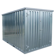 Laden Sie das Bild in den Galerie-Viewer, Lagercontainer 3×2 Meter Galvanisiert Doppeltüren Kurze Seite
