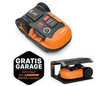 Laden Sie das Bild in den Galerie-Viewer, WORX 20V Akku-Mähroboter Landroid L1000 20cm/1.000 m² mit App WR147E.1, inkl. Installationsmaterial
