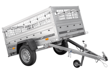 Laden Sie das Bild in den Galerie-Viewer, Anhänger Führerschein B Garden Trailer 200 KIPP 200×106 cm 750 kg mit Laubgitteraufsatz-Neu