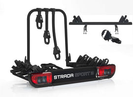 Atera Strada Sport M3 + 4. Fahrradadapter – 4-Fahrrad-Anhängerkupplungsträger (schwarz)-Neu