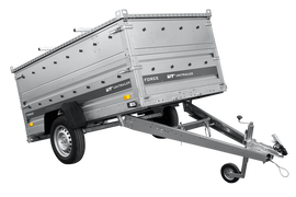 Autotransportanhänger 230×125 UNITRAILER FORCE 230 KIPP mit BIS-Seitenwänden und Aluminiumabdeckung-Neu