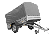 Laden Sie das Bild in den Galerie-Viewer, Einachsanhänger 200×125 UNITRAILER GARDEN 201 KIPP mit H-800 Rahmen und grauer Plane-Neu