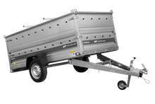 Laden Sie das Bild in den Galerie-Viewer, Einachsanhänger 264×125 UNITRAILER FORCE 264 KIPP mit BIS-Seitenwänden und Aluminiumabdeckung-Neu