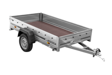 Laden Sie das Bild in den Galerie-Viewer, Einachsanhänger Unitrailer Garden Trailer 230 FD 230 x 125 cm mit Starrdeichsel 750 KG-Neu