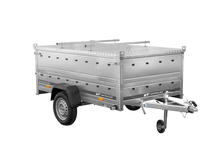 Laden Sie das Bild in den Galerie-Viewer, Einachsiger Anhänger 230×125 UNITRAILER GARDEN 230 KIPP mit Bordwandaufsatz und Aludeckel-Neu