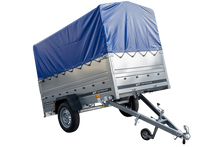 Laden Sie das Bild in den Galerie-Viewer, Führerschein B Anhänger GARDEN TRAILER 230 KIPP mit Stützrad, zusätzlichen Bordwänden, Hochplane und Hochspriegel H800-Neu