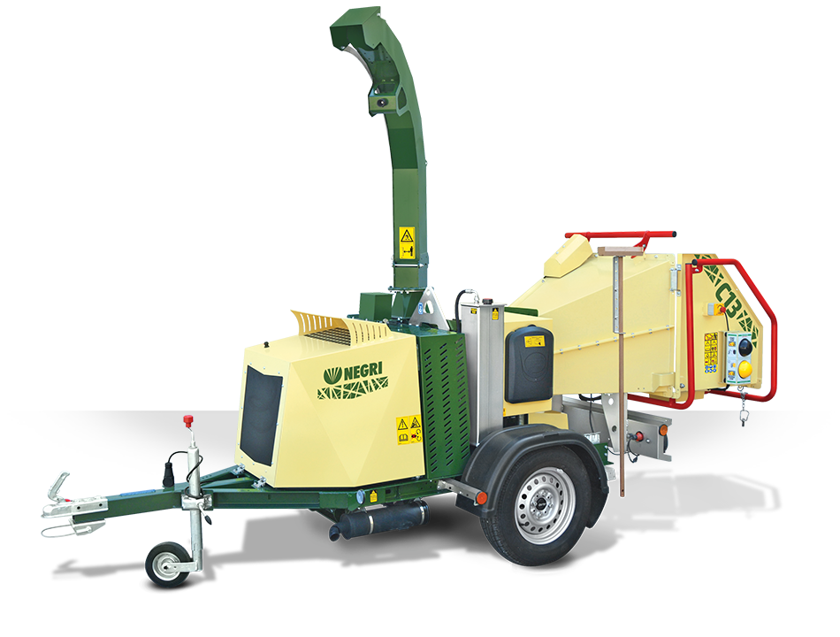 NEGRI Holzhäcksler C13-Benzin- oder Diesel-Häcksler mit Straßenfahrwerk