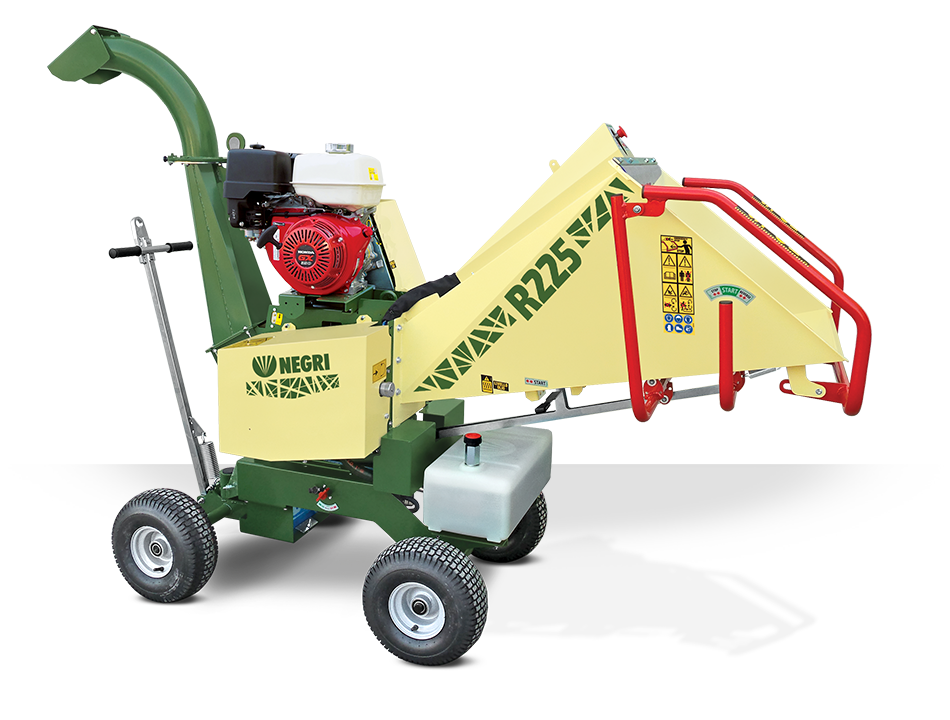 NEGRI Biohäcksler R225-Benzin-Häcksler mit Transportfahrwerk
