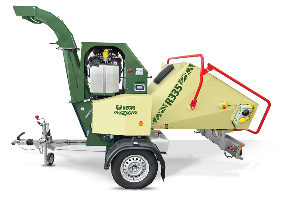 NEGRI Biohäcksler R335-Benzin-Häcksler mit Straßenfahrwerk