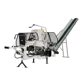 LUMAG SSA400Z | Zapfwellen-Sägespaltmaschine mit Fördenband